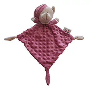   Gamberritos szundikendõ - plüss buborékos anyagú maci gránátvörös 10702