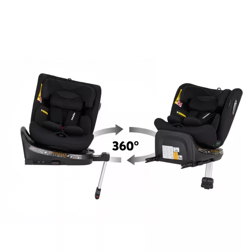 PETITE&MARS Autósülés Twistguard Pro i-Size Coal Black Air 40-150 cm(0-36 kg)