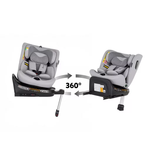 PETITE&MARS Autósülés Twistguard Pro i-Size Gentle Grey Air 40-150 cm(0-36 kg)