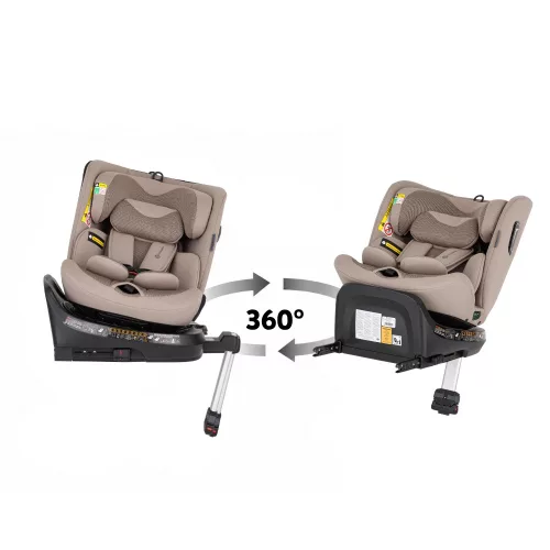 PETITE&MARS Autósülés Twistguard Pro i-Size Tan Brown Air 40-150 cm(0-36 kg)