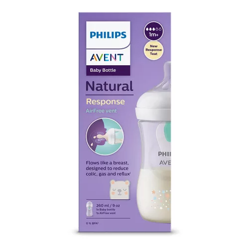 Philips AVENT cumisüveg Natural Response AirFree szeleppel 260ml medve