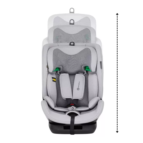 PETITE&MARS Autósülés Prime Pro i-Size Gentle Grey Air 76-150 cm (9-36 kg)