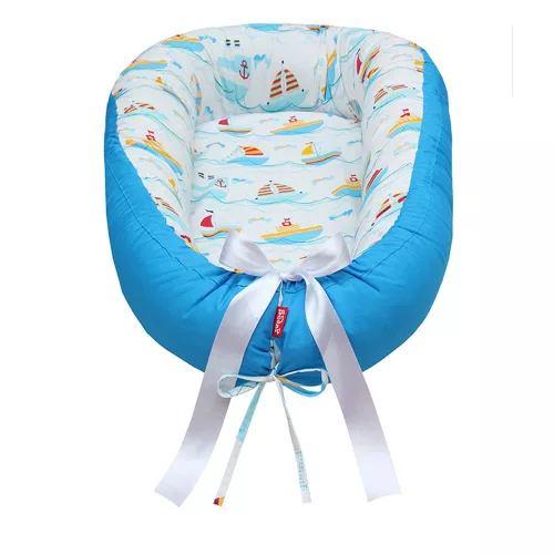 Scamp babafészek kókuszbetétes Blue Boats BF029