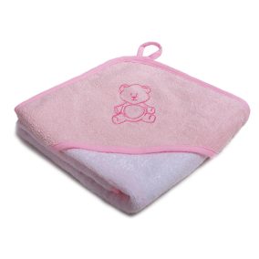   Stella fürdõlepedõ hímzett 80x80cm rózsaszín-fehér maci