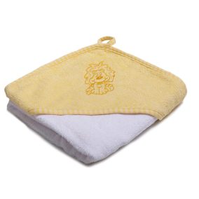   Stella fürdõlepedõ hímzett 80x80cm sárga-fehér oroszlán