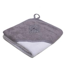   Stella fürdõlepedõ hímzett 80x80cm szürke-fehér oroszlán