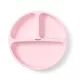 BabyOno tányér szilikon tapadó aljú háromrekeszes rózsaszín 1482/02