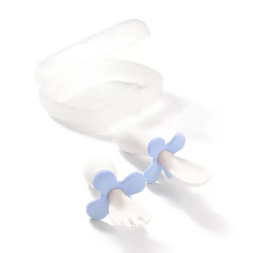 BabyOno evõeszköz-készlet - ergonomikus, dobozzal pasztell kék 969/05