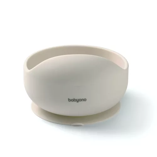 BabyOno tálka szilikon tapadó aljú bézs 1481/04