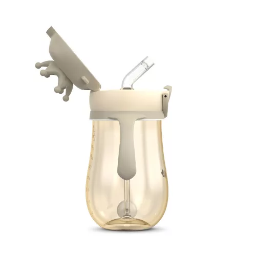 Neno szívószálas itatópohár MIO2 280ml barna