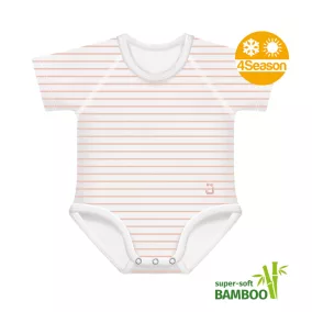   J Bimbi kombidressz 0-36 hó bambusz 4 Seasons csíkos barack 12043