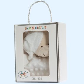   Gamberritos szundikendõ - plüss buborékos anyagú maci fehér 10702