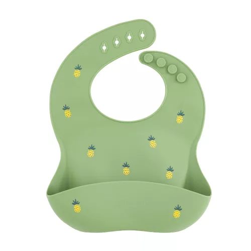 PETITE&MARS Szilikon előke Take&Match Sweet Pineapples 6m+