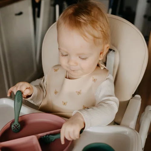 PETITE&MARS Szilikon előke Take&Match Bitter Cocoa 6m+