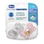   CHICCO Physio Light szilikon cumik rózsaszín 2-6 hónapos, 2 db