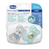CHICCO Physio Light szilikon cumik kék 2-6 hónapos, 2 db