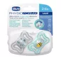 CHICCO Physio Light szilikon cumik kék 2-6 hónapos, 2 db