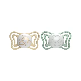 CHICCO Physio Light szilikonos éjszakai cumi 2-6h, 2db