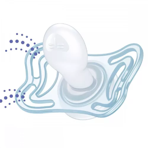 CHICCO Physio Light szilikonos éjszakai cumi 2-6h, 2db