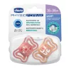 CHICCO Physio Light szilikon cumik rózsaszín 16-36 hónapos korig, 2 db