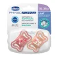   CHICCO Physio Light szilikon cumik rózsaszín 16-36 hónapos korig, 2 db