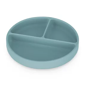   PETITE&MARS Szilikon osztott kerek tányér Take&Match Frosted Sky 6m+