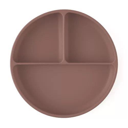 PETITE&MARS Szilikon osztott tányér Take&Match Velvet Latte 6m+