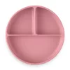 PETITE&MARS Szilikon osztott tányér, kerek Take&Match Dusty Rose 6m+