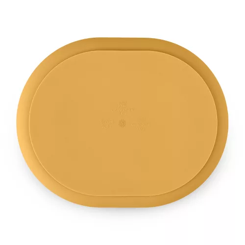 PETITE&MARS Szilikon osztott tányér, ovális Take&Match Intense Ochre 6m+