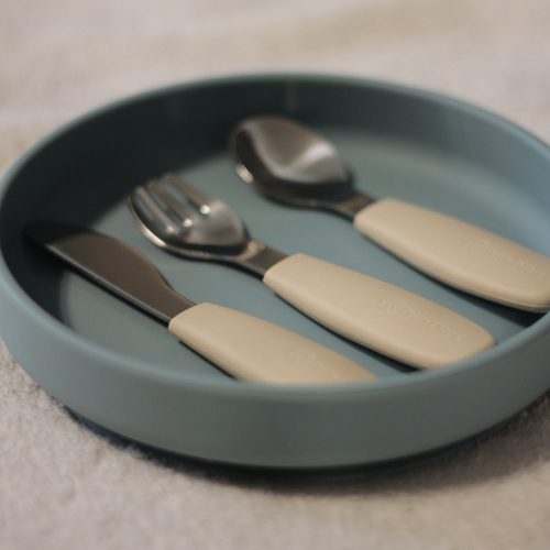 PETITE&MARS Rozsdamentes acél evőeszközkészlet Take&Match Bitter Cocoa 12m+