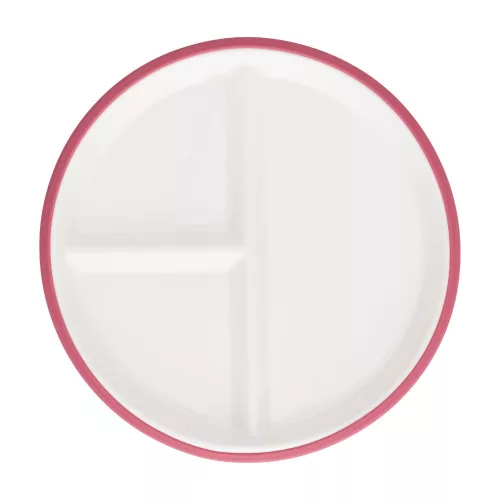 PETITE&MARS Kerámia tányér szilikon borítással Candy Pink