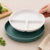 PETITE&MARS Kerámia tányér szilikon borítással Teal Blue