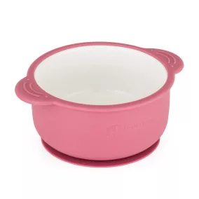 PETITE&MARS Kerámia tálka szilikon borítással Candy Pink