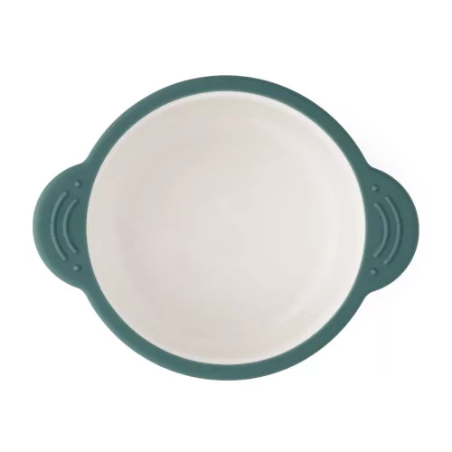 PETITE&MARS Kerámia tálka szilikon borítással Misty Green