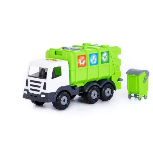 Moni Polesie műanyag szelektívgyűjtő kukásautó zöld