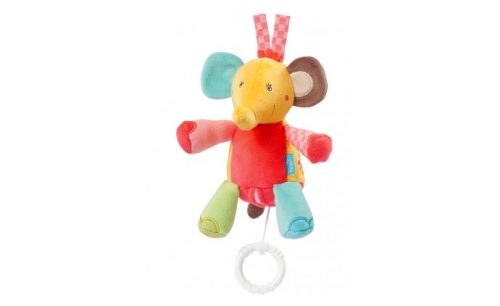 Baby Fehn Safari zenélő, felhúzható safari állatok