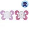CHICCO Physio Comfort szilikon cumi éjszakai 16-36m lány - csillagok/mackó 2 db