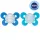 CHICCO Cumisüveg Physio Comfort szilikon éjszakai 16-36h fiú - macska/csillagok 2 db