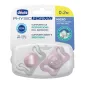 CHICCO Physio Micro szilikon cumi 0-2m lány 2db