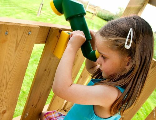 Kerti játszótér - Jungle Gym Palace játszótorony csúszdával és ajándék vágással