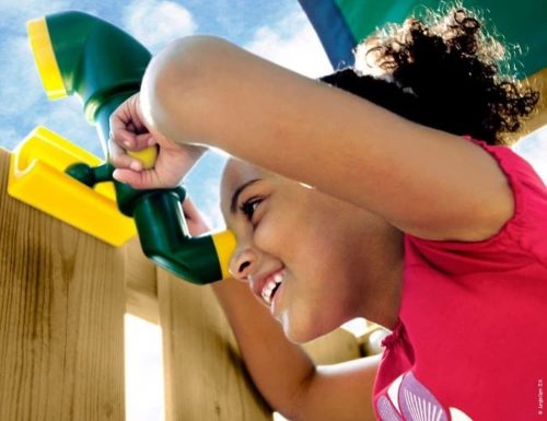 Kerti játszótér - Jungle Gym Farm játszótorony csúszdával és ajándék vágással