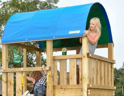 Kerti játszótér - Jungle Gym Farm játszótorony csúszdával és ajándék vágással