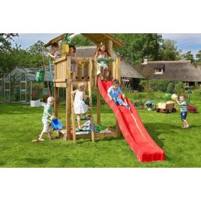   Jungle Gym Chalet kerti játszótér csúszdával és ajándék vágással