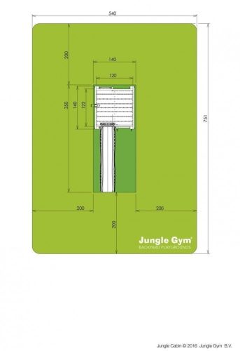 Kerti játszótér - Jungle Gym Cabin játszótorony csúszdával és ajándék vágással