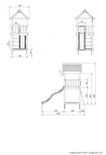 Kerti játszótér - Jungle Gym House játszótorony