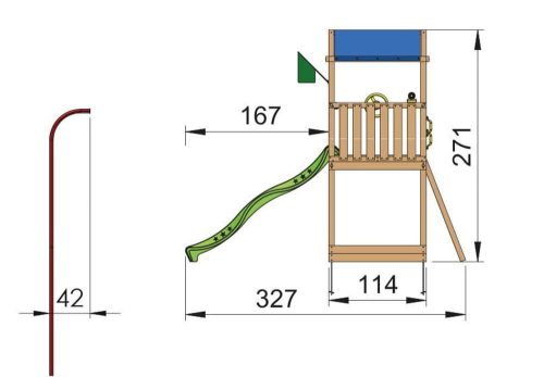 Kerti játszótér - Jungle Gym Hut játszótorony