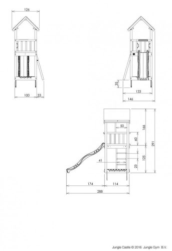 Kerti játszótér - Jungle Gym Castle játszótorony