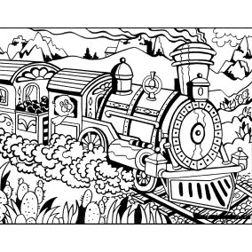 Colorvelvet Kép A4 Mozdony