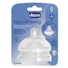 CHICCO Natural Feeling szilikon cumisüveg cumi kása 6m+ 2 db