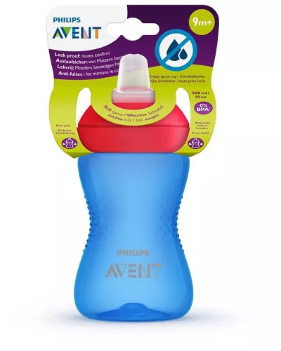 Philips AVENT SCF802/01 Puha harapásálló csőrös pohár 300 ml KÉK